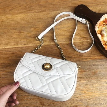 

Vintage Square Crossbody bag 2020 New High-quality PU Leather Women's Designer Handbag Chain Shoulder Messenger Bag Phone Purses