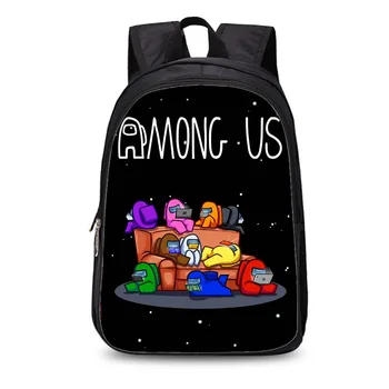 

13inch Among US School Bag For Primary Girls Boys High Capacity Nylon Waterproof Backpack Cartoon Impostor Mochila infantil