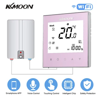 

KKmoon Thermostats Digital Water/Gas Boiler Heating Thermostat WiFi Voice Control Room Temperature Controller for Amazon Alexa