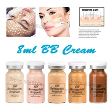 BB крем, светящийся, 8 мл, крем для макияжа, отбеливающий кожу, натуральный тональный крем, жидкость для отбеливания, эффективное осветление, против старения