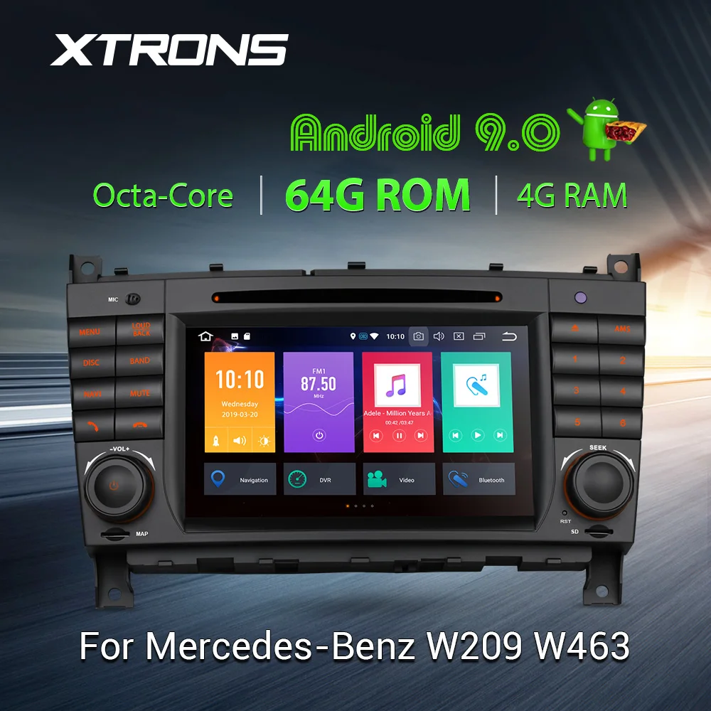 

XTRONS 7'' Android 9.0 PX5 4+64G Car DVD Player GPS for Mercedes Benz W463 W203 C180 C200 C220 C230 C240 C250 W209 2005-2006