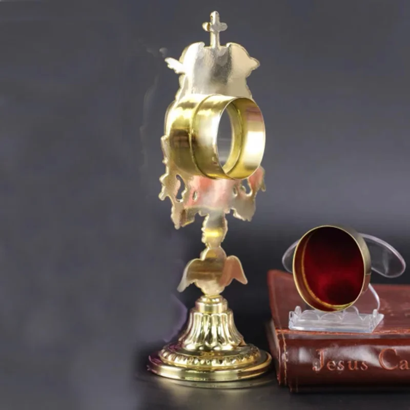 Holy Reliquary Religious Holy Box Catholic Monstrance Cross Angel Christian Souvenir Church Supplies