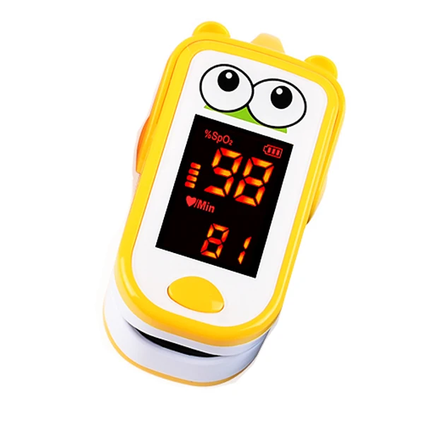 Новое поступление Пульсоксиметр детский ребенок/малыш/Детский Монитор насыщения крови кислородом светодиодный дисплей FDA CE - Цвет: Yellow