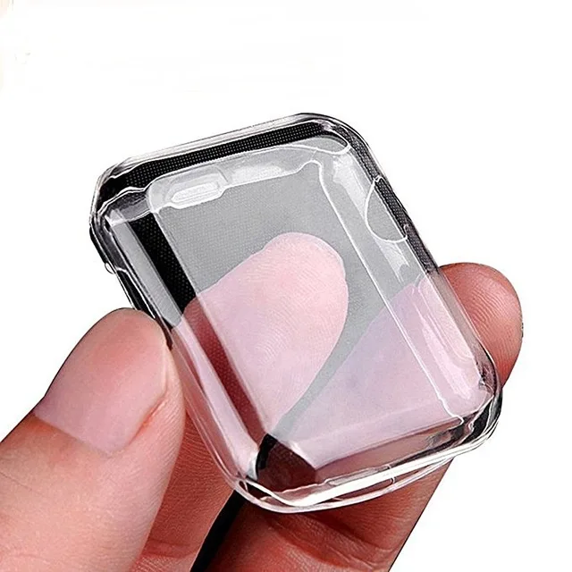 Transpant Ультратонкое покрытие из ТПУ бампер для Apple Watch Case Series 4 44 мм 40 мм протектор экрана мягкий тонкий полный чехол для iWatch - Цвет: Transpant