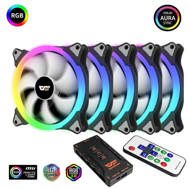 Новый чехол для ПК 140 мм вентилятор ARGB AURA SYNC 3pin 5V Вентилятор охлаждения Кулер