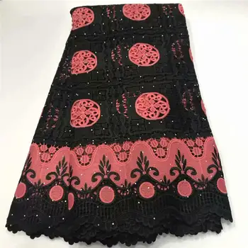 

African Stones Lace Fabric 2019 beads High Quality Lace French Net Embroidery Tulle Lace Fabrics For Nigerian Party Dress