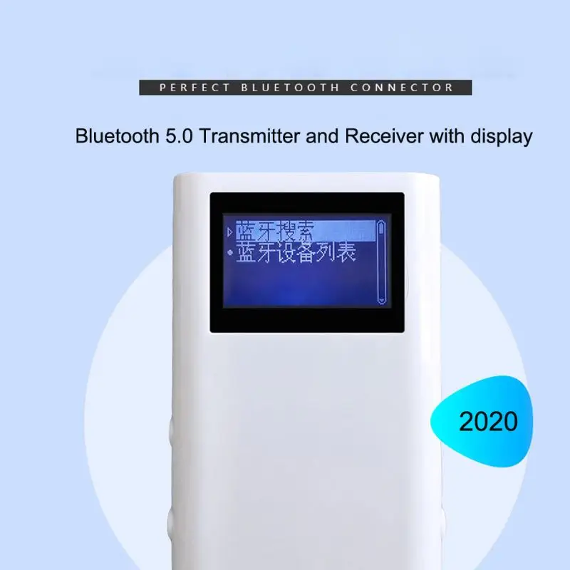 3in1 Rechargeable Bluetooth 5 0 Audio Transmitter Receiver with Display for PC TV Car Speaker Headphones Home Stereo