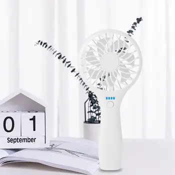 

Handheld USB Fan Cooling Mini Fan 3 Speed Air Cooler Fan LED Light for Car Home