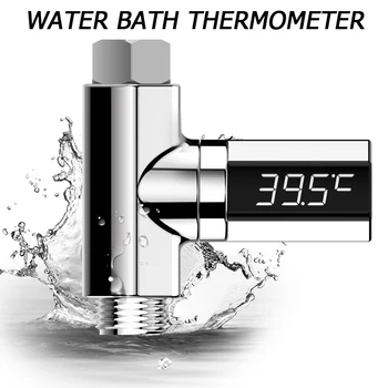 

Waterproof LED Digital Water Shower Thermometer Baby Bathroom Temperature Monitor 360° Rotating Screen Bathroom Accessories