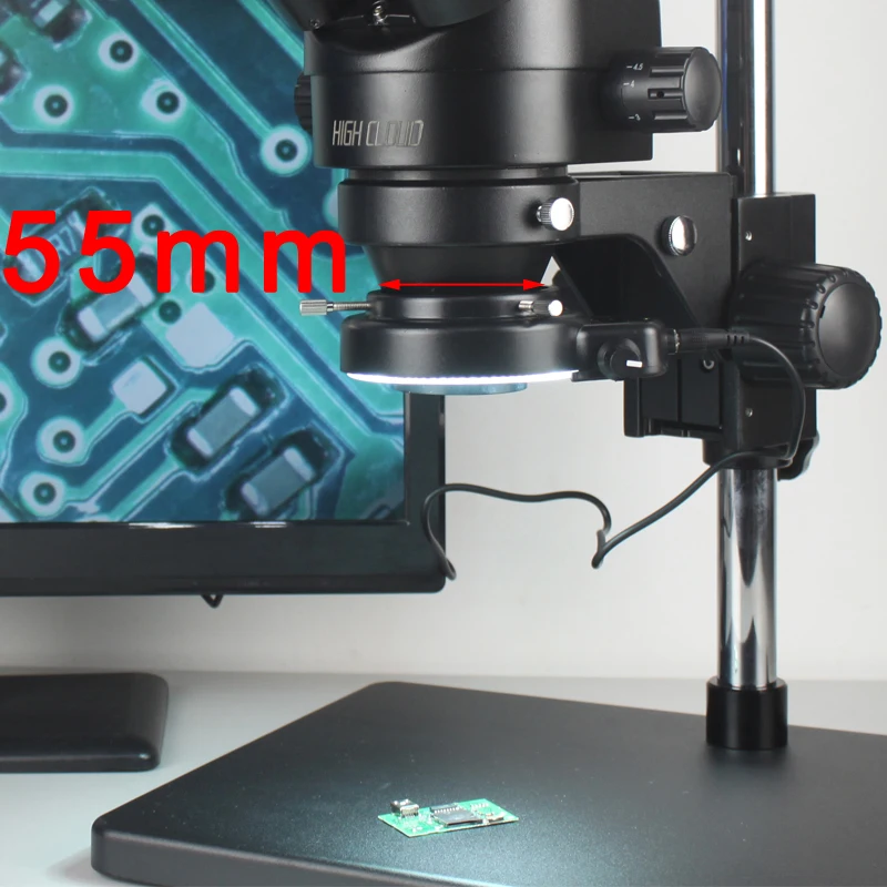 Microscope Lamp 48 LED SMD USB Adjustable Ring Light illuminator Lamp For Industry Microscope Industrial Camera Magnifier 110V-220V 3W-5W microscope lamp