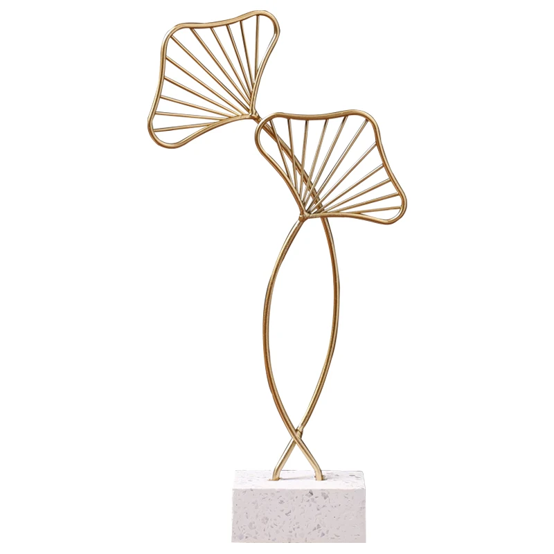 Украшение в виде листьев Ginkgo ремесла из смолы скульптура домашний декор