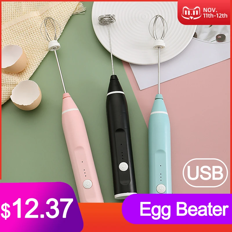 Hand Mixer Electric Milk Foamer USB Rechargeable Portable Blender Frother Handheld Machine Egg Tools Whisker | Бытовая техника