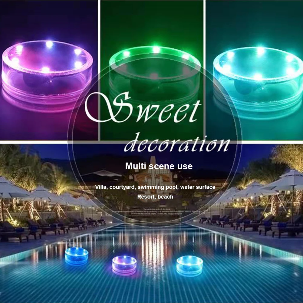 best underwater boat lights LED Waterproof Underwater Solar Lamp Swimming Pool Light Fountain Decor Solar Powered Color Party Night Light for Yard marine underwater lights