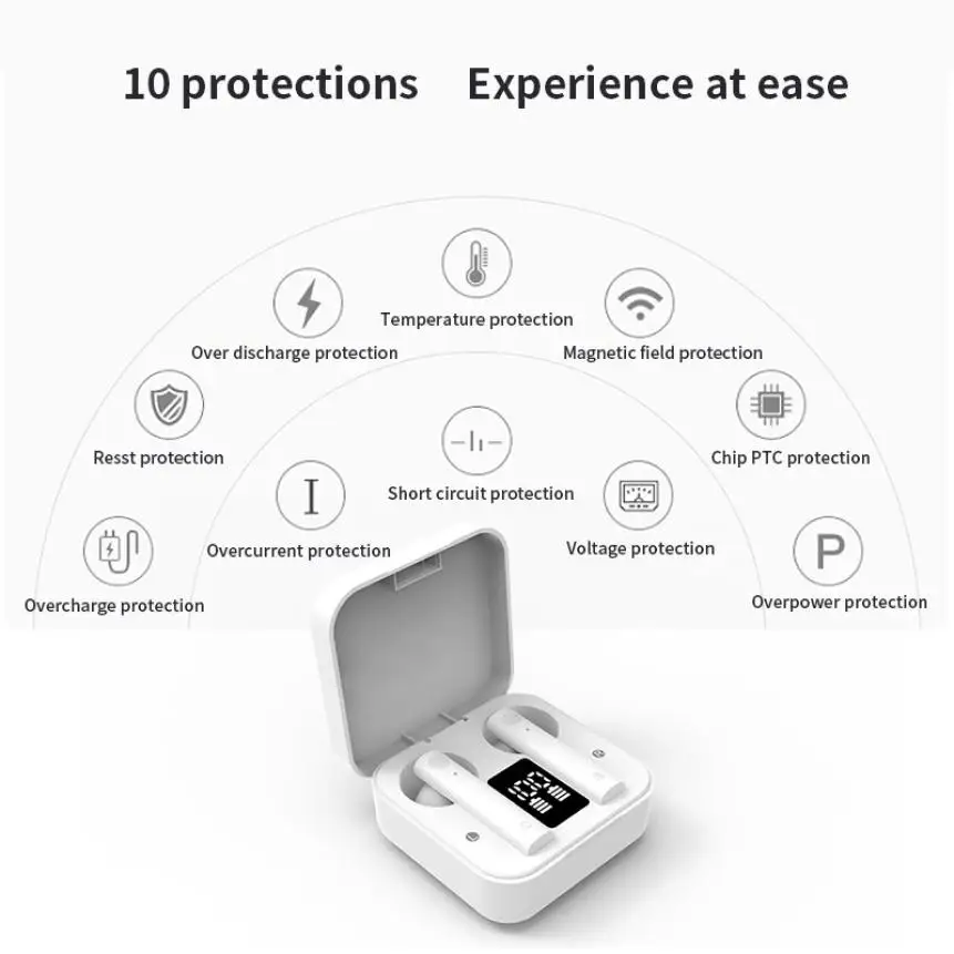 TWS Wireless Headphones Bluetooth 5 0 Earphone Sport Earbuds Business Earpieces Headset with Mic for Xiaomi Huawei Oppo Iphone