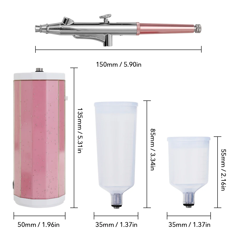 Портативная аэрография набор небольшой спрей дозатор набор воздушных компрессоров кислородная Инъекционная Машина увлажнение кожи морщин Удаление Устройства