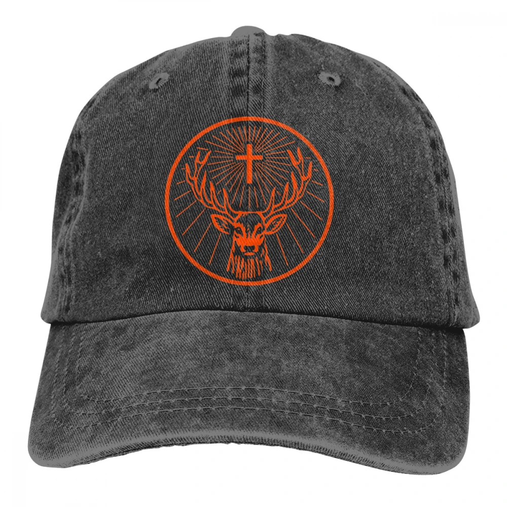 

Jagermeister Logo Casquette Black Unisex Mens Womens Denim Strapback Baseball Cap Adjustable Golf Dad hat