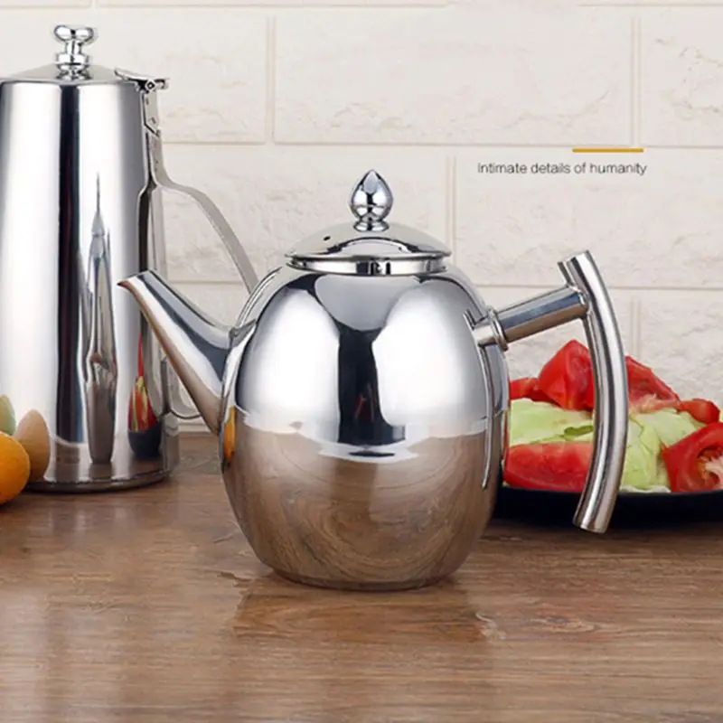 1000 мл Серебряный ватеркокер Met Zeef Rvs Theepot Fashion Duurzaam Koffie Koud водный горшок Thuis You инструмент