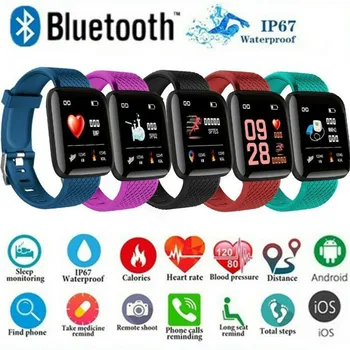 

Fashion Sports Waterproof Sport Smart Watch Blood Pressure Heart Rate Monitor for IOS/ Android New