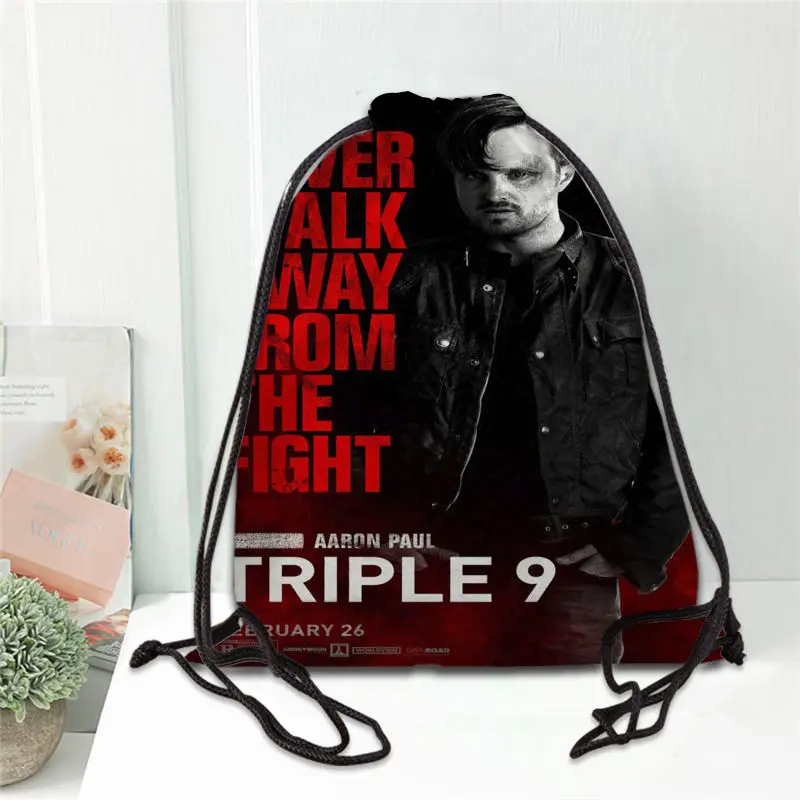 Hot Aaron Paul Printed backpack drawstring bag satin soft shoe bags to school custom Logo bags for women - Цвет: 12