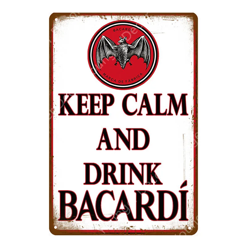 YD9063AI Keep Calm напиток Пиво Вино металлический плакат виски табличка винтажная Оловянная вывеска Настенный декор для бара паба человек пещера декоративные тарелки YI-073 - Цвет: YD9063AI