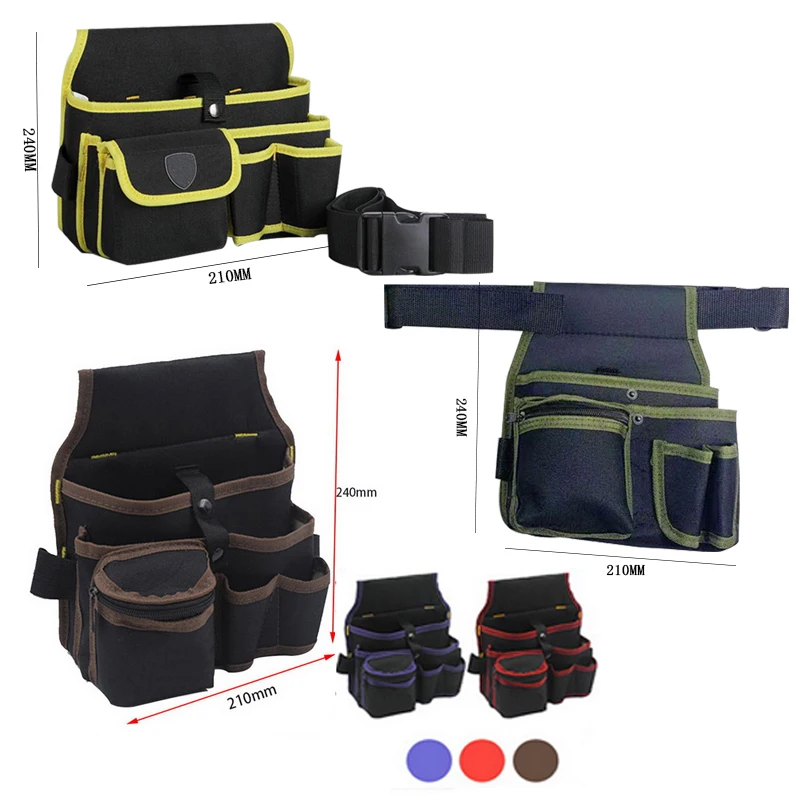 tool chest workbench Belt Waist Pocket Case Electrician Tool Oganizer Bag High Capacity Tool Bag Waist Pockets Carrying Pouch Home Tools Storage Bag personalized tool bag