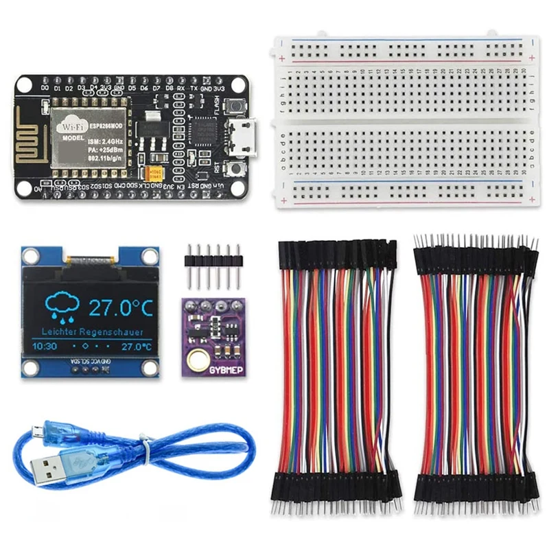 WiFi Weather Station Kit BME280 Temperature Humidity Pressure Sensor + OLED IIC LCD Display Jumper Wire | Безопасность и защита