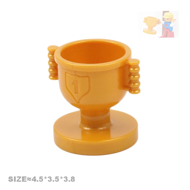 Big Size Action Figures City Princess Policemen Family Building Block Doll Character Accessory Toys Assembly Children Kids Gift Trophy