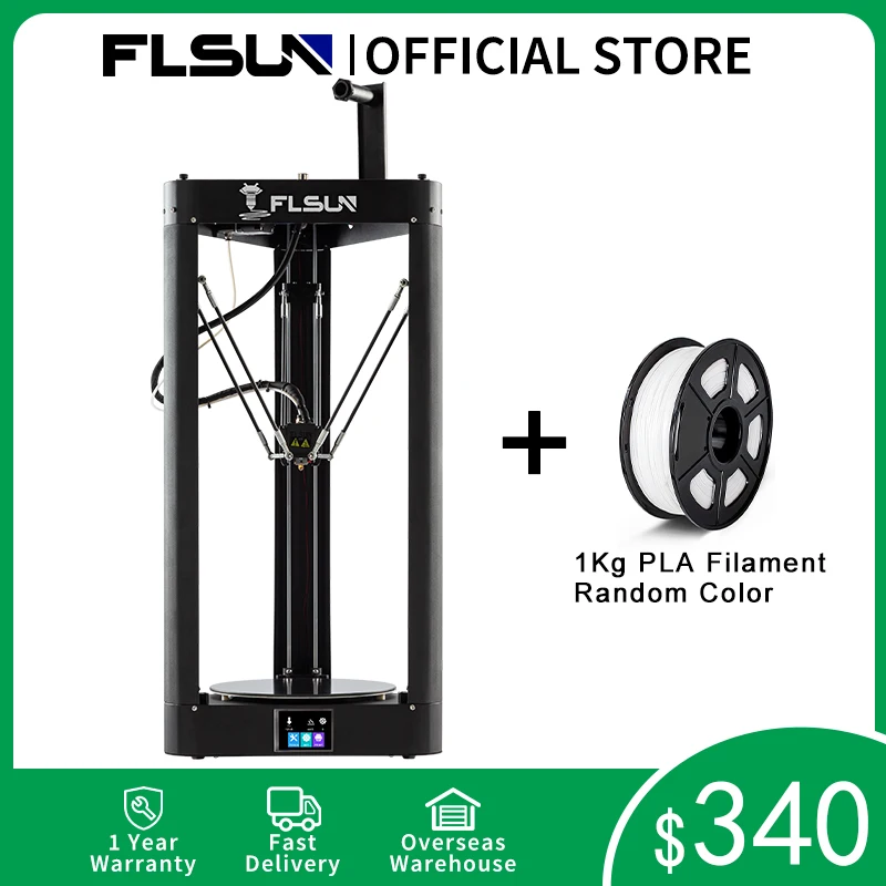 US $323.76 FLSUN 3D Printer QQSPRO Auto Leveling Sensor PreAssembly Titan Extruder TFT 32 Bits Boards Drukarka