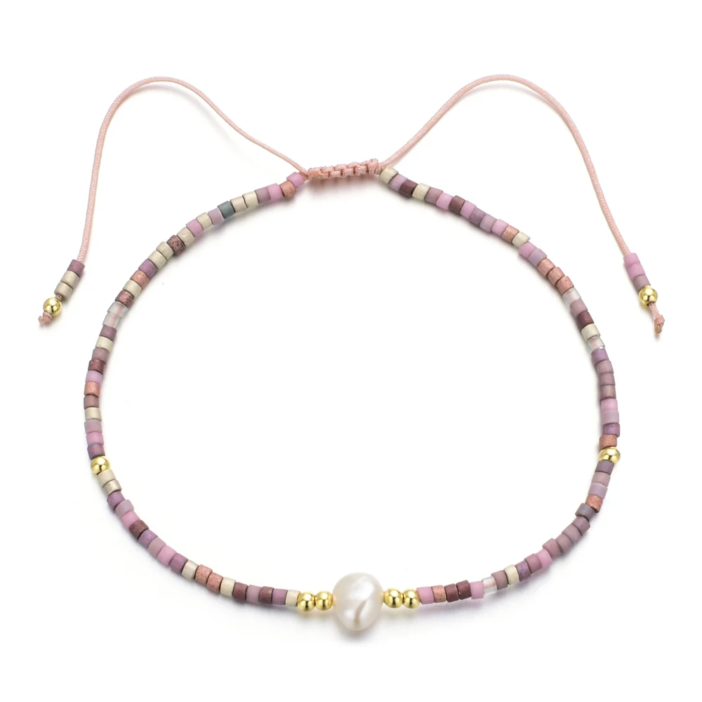 Богемные тканые многоцветные плетения Delica Seed Beads Miyuki браслет Ретро Регулируемый