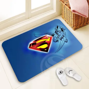 

H-P756 Custom Superman#6 Doormat Home Decor 100% Polyester Pattern Door mat Floor Mat foot pad SQ00729-@H0756