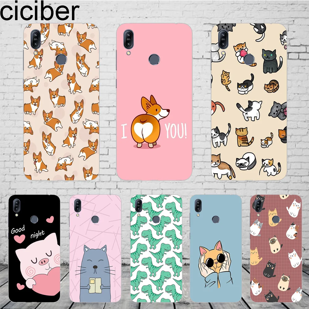 

ciciber Cat Dog Corgi Cover For ASUS Zenfone Max Pro M1 ZB601KL ZB602KL For ZenFone Max Pro M2 ZB631KL ZB633KL Phone Case TPU