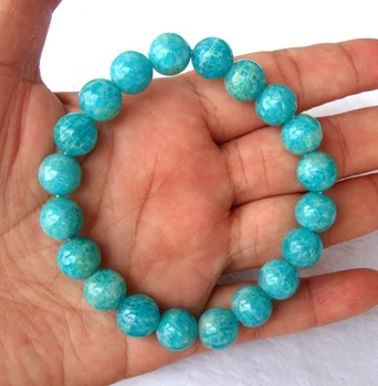 

Free Shipping Natural Mozambique Amazonite Round 10.5mm Beads Bracelet Women Man Jewelry Accessories Weddings Parties Gift