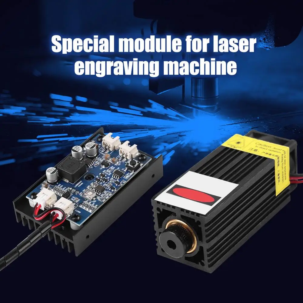 

15WB Laser Head Engraving Module w/TTL Powerful 450nm Blu-ray Wood Marking Cut Tool E Module DIY Machine and Laser Cutting EU/US