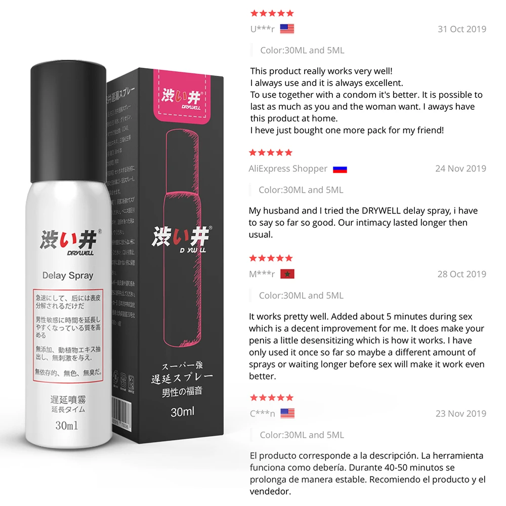 30ML+5ML Sex Delay Spray for Men Non-Numbing Male Delay Ejaculation Sex Spray Man Prolong Sprays Penis Premature Ejaculation