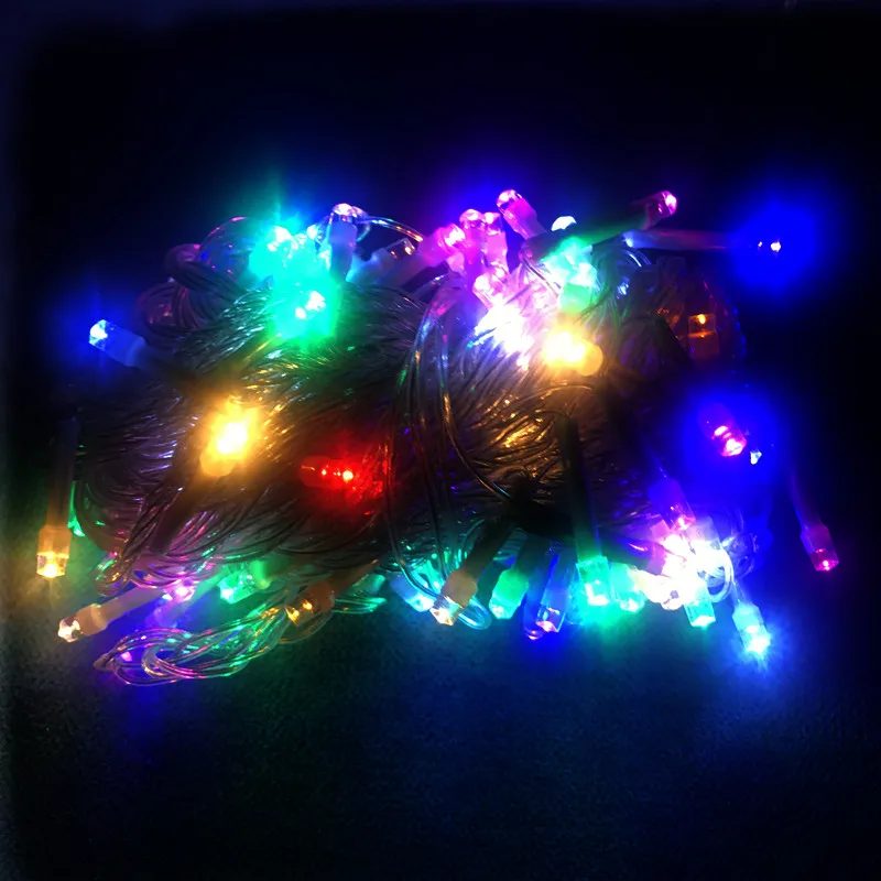 Уличные рождественские светодиодные гирлянды 10M100L Luces Decoracion Сказочный свет Праздничные огни освещение Дерево гирлянда