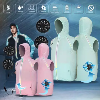 

Summer Nine-Leaf Fan Cooling Air Conditioning Clothing Refrigeration Fishing Clothing Vest Outdoor Sun Protection Clothing