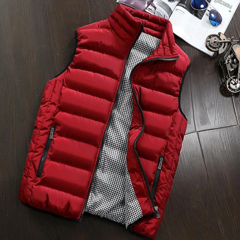 VogueVest/мужские куртки без рукавов на осень и зиму, толстые жилеты, модные пальто, мужской теплый жилет с хлопковой подкладкой, 5XL Gilet