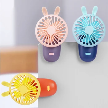 

Cute Portable Mini Fan Handheld Clip Desktop USB Charging Silent Air Cooler