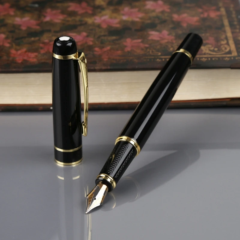 

Black With Golden Trim Standard F Nib Fountain Pen Gift
