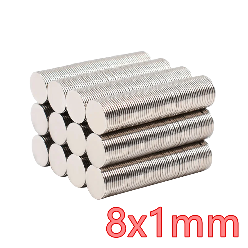 Aimant Rond Néodyme de 8x2mm NdFeB puissant magnet fimo