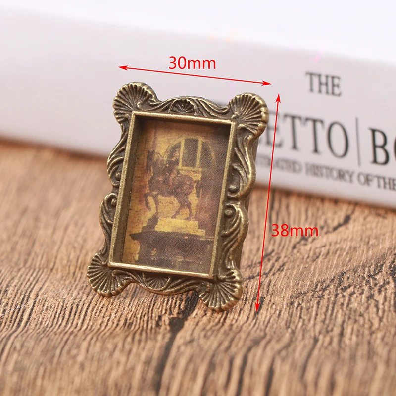 1:12 Dollhouse Miniature Retro Picture Frame Photo Doll House Accessory Toy F1