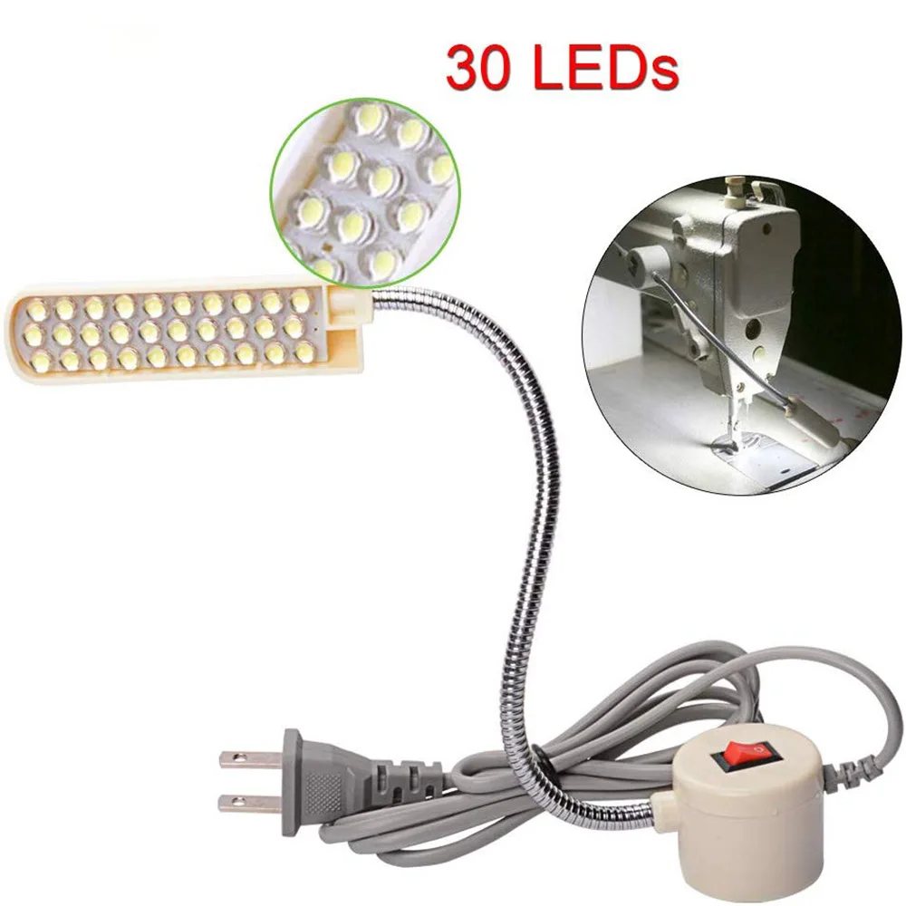 

Industrial Lighting 10/20/30 LED Sewing Machine Light Magnetic Mounting Base Gooseneck Lamp for All Sewing Machine Lighting