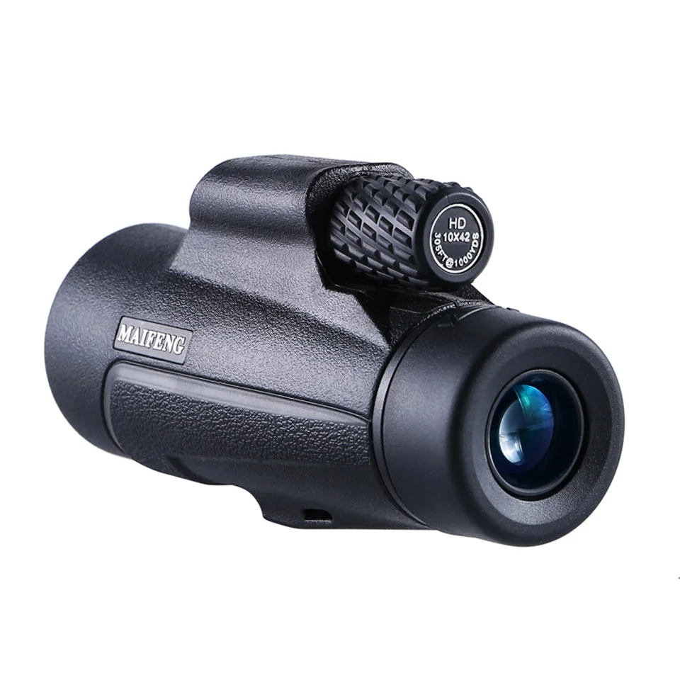 

New Monocular Maifeng 10X42 telescope scope with phone clip bak4 optical glass Portable professional for hunting