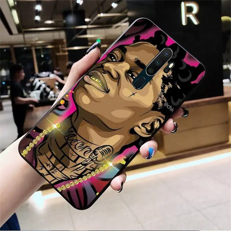 HPCHCJHM Kodak Black Rapper Black Soft Shell Phone Case Capa For Oppo A5 A9 2020 Reno2 z Renoace 3pro Realme5Pro