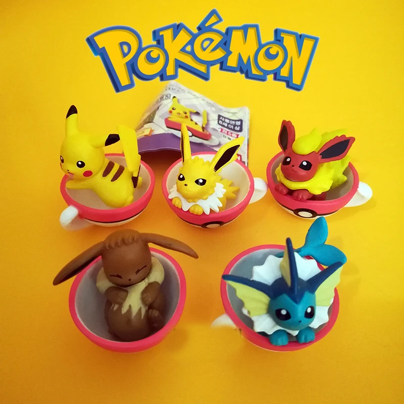 Экшн фигурка TAKARA TOMY Pikachu Eevee Покемон большая голова кукла сон эльф серия мяч
