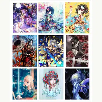

Diamond Embroidery Cartoon Anime Girl Beauty Japanese Prostitute Full Drill Diamond Painting Cross Stitch Mosaic Kids Decor Gift