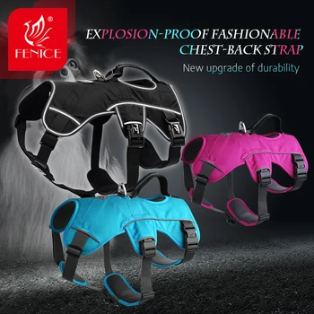 

Fenice Dog Harness NO PULL Reflective Breathable Adjustable Pet Harness For Dog Vest Outdoor Walking Dog Supplies