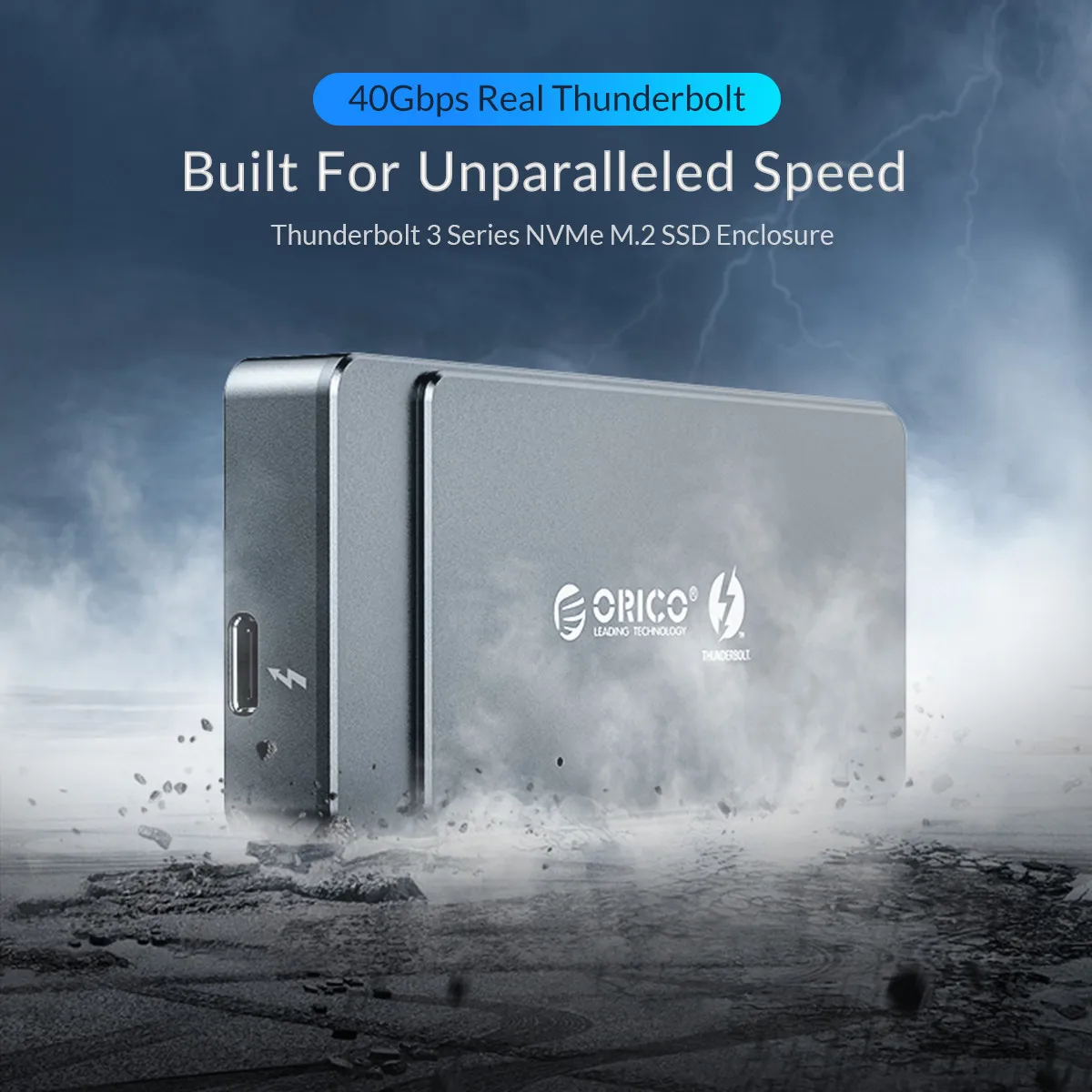 ORICO Thunderbolt 3 M.2 Накопитель SSD с протоколом NVME алюминиевый корпус 40 Гбит/с SSD корпус Поддержка 2 ТБ с Thunderbolt 3 C к C кабель для окна Mac