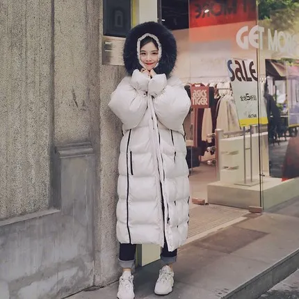 white X-long, женские зимние куртки, длинный пуховик, хлопковое стеганое пальто, модное, свободное, хит цветов, с капюшоном, повседневная, теплая парка, Abrigo Mujer f2191 - Цвет: white