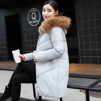 

Fashion Down Jacket Ladies Long Section 2019 New Korean Version Of The Thick Fashion Big Fur Collar Slim Slimming